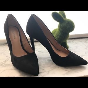 Call it SPRING black office heels